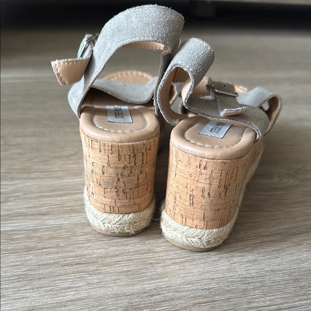 Steve Madden Gray Espadrille Wedges
